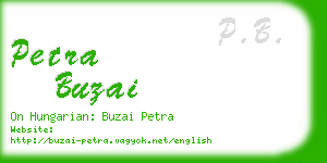 petra buzai business card